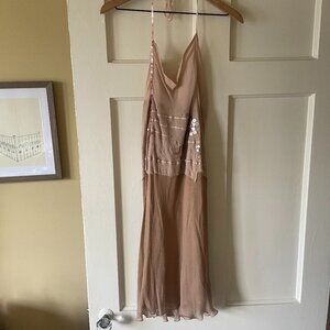 Max Studio 100% Silk Sequined Cocktail Dress